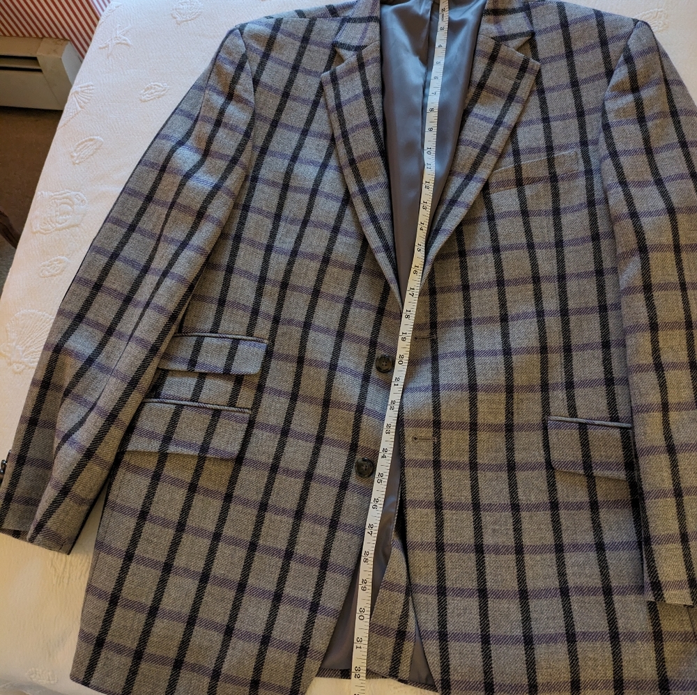 Paul Frederick 42 regular window pane sport coat blazer